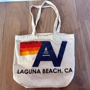 AV Nation Laguna Beach Canvas Tote Bag Aviator Nation 🧡💙💛❤️